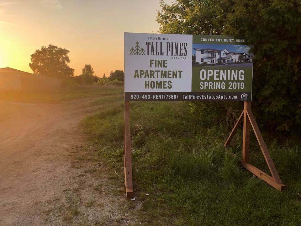 Construction of Tall Pines Estates Sturgeon Bay Apartments